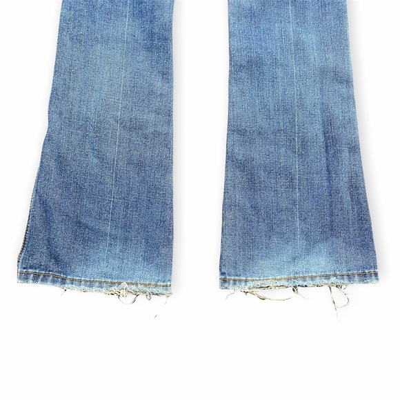 7 For All Mankind “A” Pocket Boot Cut Blue Jeans Size 24 - Picture 8 of 9
